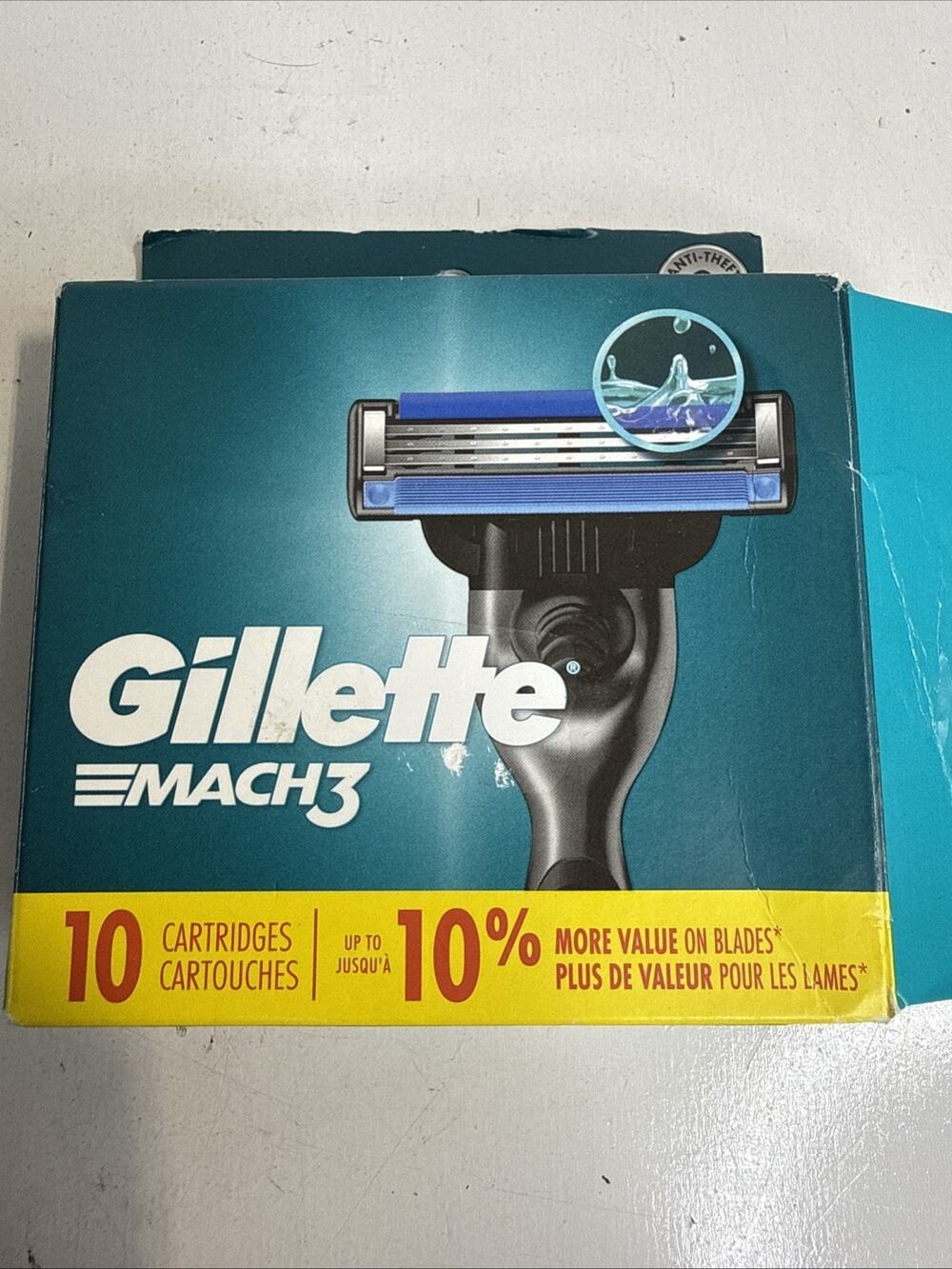 Gillette Mach3 Mach 3 Refill Razor Blades Pack of 10